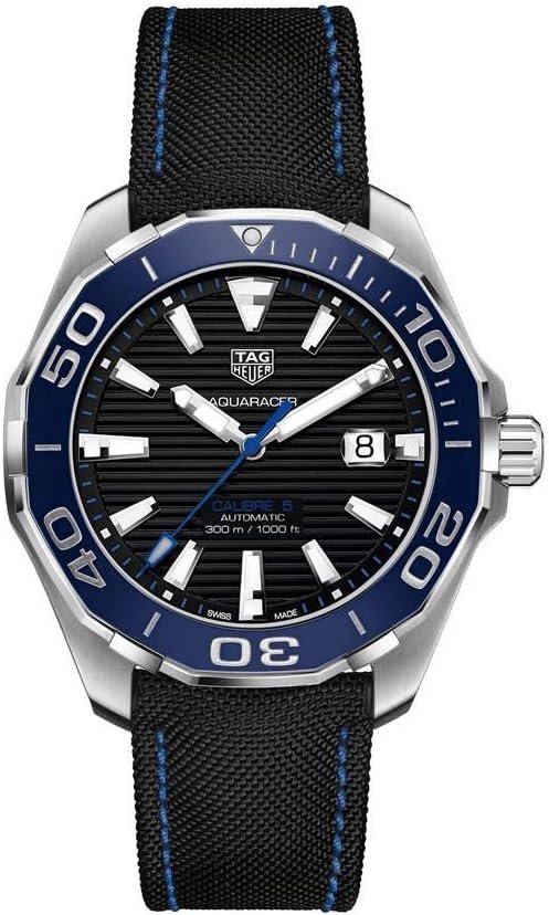 61DIQgs-2gL._AC_SX679_ Tag Heuer Aquaracer Automatic Black Dial Men's Watch WAY201C.FC6395