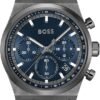 718wQ1kIGBL._AC_SX569_ BOSS Chronograph Quartz Watch for Men Candor Chrono Collection - Available with Stainless Steel Bracelet, Leather or Silicone Strap HB1514223
