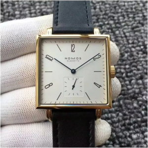 Nomos Tangente Square Yellow Gold White Dial German Alpha