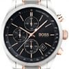 Hugo Boss Grand Prix Chronograph Black Dial Two Tone Steel Strap Watch HB1513473