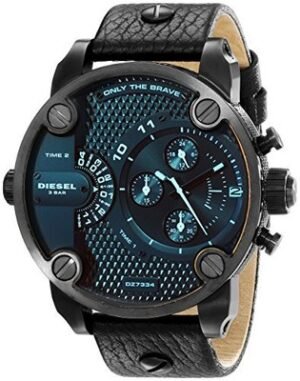 Diesel. Mens Watch. Model DZ7334. Chunky. Leather Strap. New Batteries