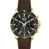 Hugo Boss Brown Leather Strap HB1514100  Men's Watch  top hot watches 1514100