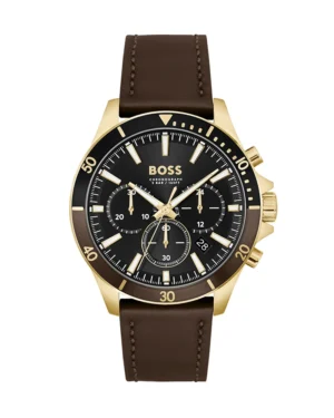 Hugo Boss Brown Leather Strap HB1514100  Men's Watch  top hot watches 1514100