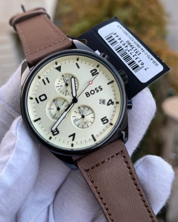 Hugo Boss Chronograph Cream Dial Men's Watch  HB1513990 1513990
