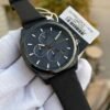 Hugo Boss Men's Quartz Black Leather Strap Blue Dial 46mm Watch HB1513883 1513883