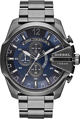 Diesel Master Chief Men's Watch with Stainless Steel Bracelet, Silicone or Leather Band; Analog or Digital Movement DZ4329