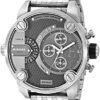 NEW DIESEL LITTLE DADDY DZ7259 SILVER/GREY CHRONOGRAPH MENS WATCH