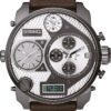 DIESEL Mr Daddy Chronograph 57MM Brown Leather Men's Watch DZ7126