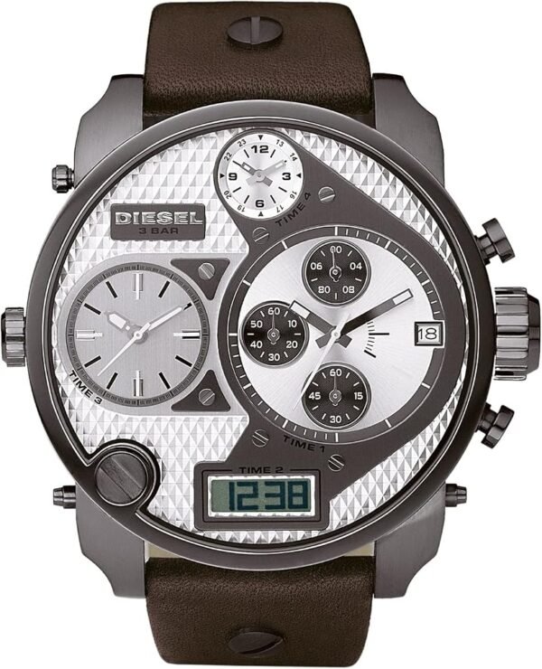 DIESEL Mr Daddy Chronograph 57MM Brown Leather Men's Watch DZ7126