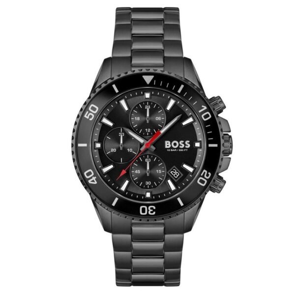 BOSS Admiral 46mm Stainless Steel Chronograph Men's Watch 1514258 | Black