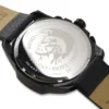 NEW DIESEL MEGA CHIEF DZ4291 BLACK/ORANGE/LEATHER CHRONOGRAPH MENS WATCH