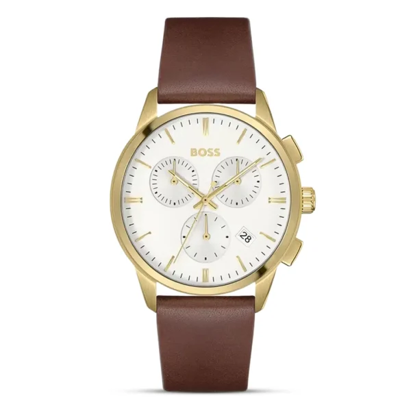 Hugo Boss Dapper Chronograph White Dial Men's Watch  HB1513926 1513926