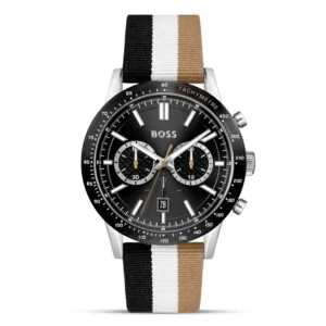 Hugo Boss Allure Black Dial Nylon Strap Men's Watch | HB1513963 1513963
