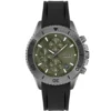 HUGO BOSS ADMIRAL OLIVE GREEN DIAL BLACK SILICON WATCH HB1513967