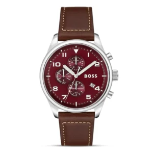 Hugo Boss Chronograph Maroon Dial Men's Watch HB1513988 1513988