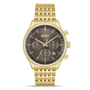 Hugo Boss Heren Horloge Gold-Tone Grey Dial Men's Watch  HB1514051 1514051
