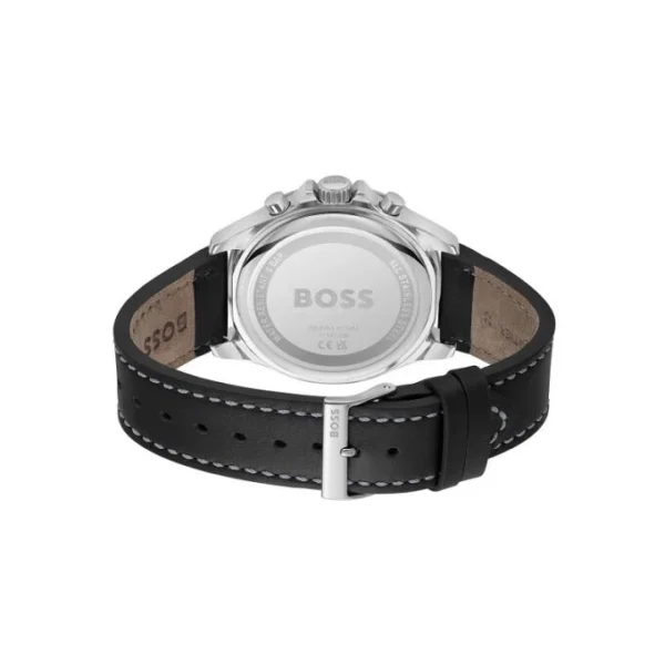 Hugo Boss Leather Strap Black Dial Men's Watch HB1514055 1514055