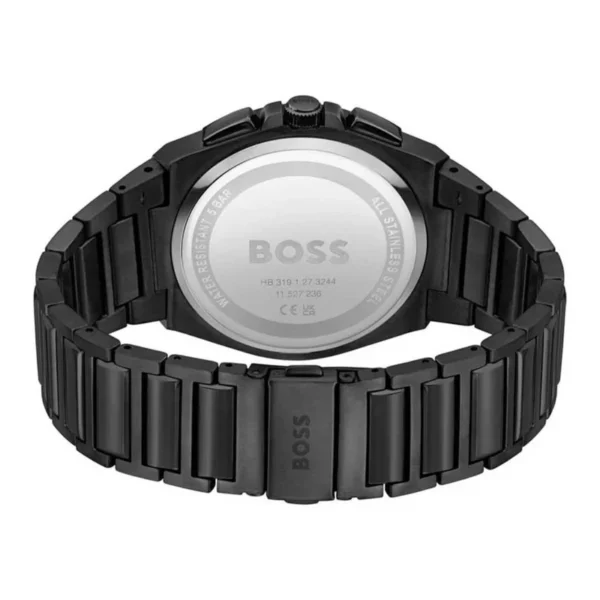 HUGO BOSS MENS CHRONO STEER WATCH HB1514068 BLACK DIAL - WARRANTY 1514068