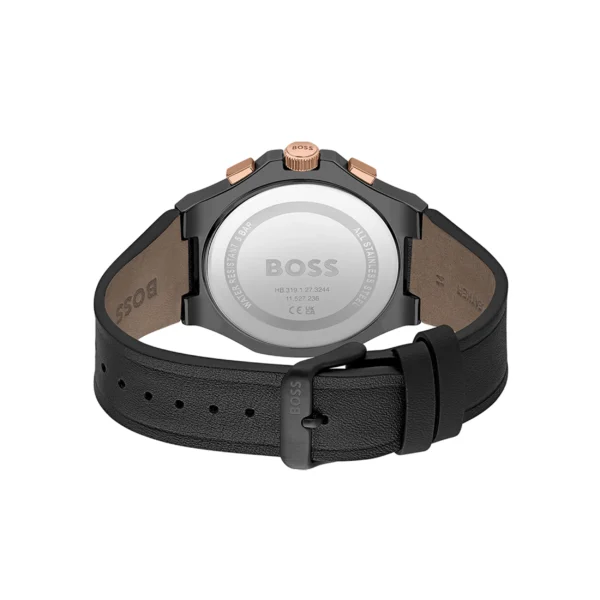 Hugo Boss Taper Black Genuine Leather Men's Watch | HB1514089 1514089