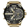 DIESEL Mr. Daddy 2.0 Gold Black Dial Original Chrono Quartz Men's Watch DZ7333