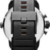 Diesel Little Daddy Blue Dial Black Leather Strap Watch For Men - DZ7257