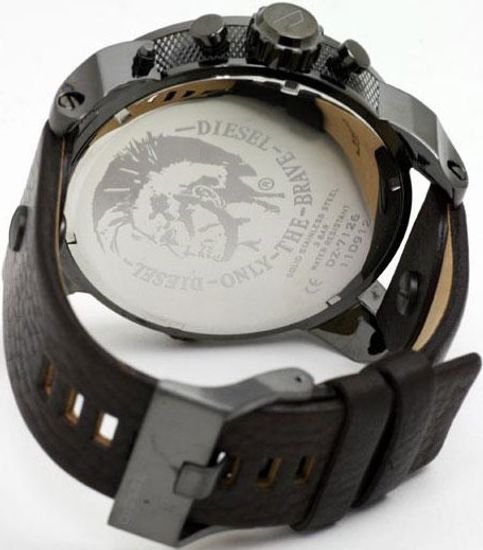 DIESEL Mr Daddy Chronograph 57MM Brown Leather Men's Watch DZ7126