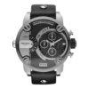DIESEL LITTLE DADDY DZ-7256 Men's Watch Leather Black 51.3mm Windshield scratche