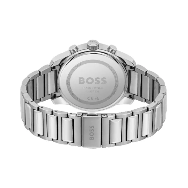 Hugo Boss HB1514004 Mens' Red & Silver Stainless Chronograph Watch + Gift Bag 1514004