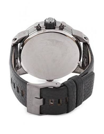 Diesel DZ7270 Baby Daddy Oversized Chronograph Black Leather Band Men's Watch