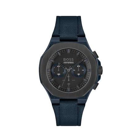 Hugo Boss Taper Grey Dial Leather Men's Watch | HB1514086 1514086