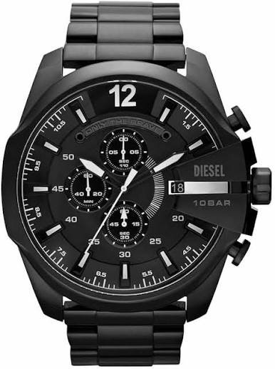 Diesel Master Chief Men's Watch with Stainless Steel Bracelet, Silicone or Leather Band; Analog or Digital Movement DZ4283