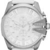Diesel DZ-4292 57mm white leather quartz mens huge watch