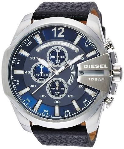 Diesel DZ4423 Men's Watch, Black, One Size, Strap, Black, Strap