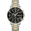 Hugo Boss Admiral Men Chronograph Watch Two Tone Silver Gold Black Dial HB1513908