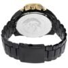 Diesel Mega Chief Chronograph Gold Dial Black Steel Strap Watch For Men - DZ4485