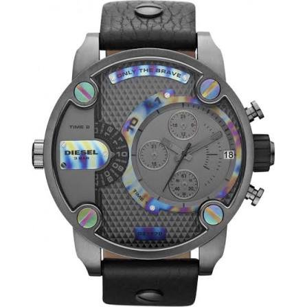 Diesel DZ7270 Baby Daddy Oversized Chronograph Black Leather Band Men's Watch