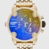 Diesel Little Daddy 51mm Gold-tone Stainless Steel Case with Gold-tone Stainless Steel Band Men's Wristwatch (DZ7347)
