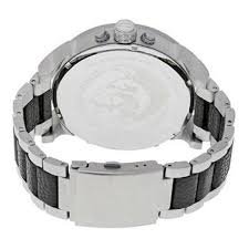 Diesel DZ7349 Mr Daddy 2.0 Silver Stainless Black Leather 57mm Men's Watch