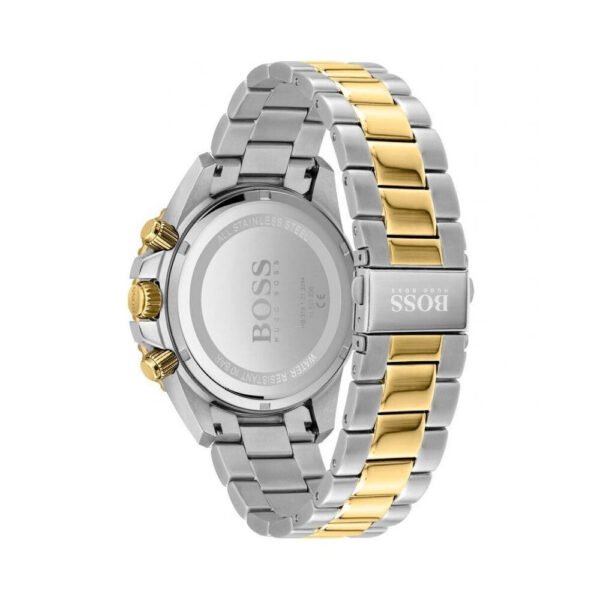 Hugo Boss Admiral Men Chronograph Watch Two Tone Silver Gold Black Dial HB1513908