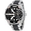 Diesel DZ7349 Mr Daddy 2.0 Silver Stainless Black Leather 57mm Men's Watch