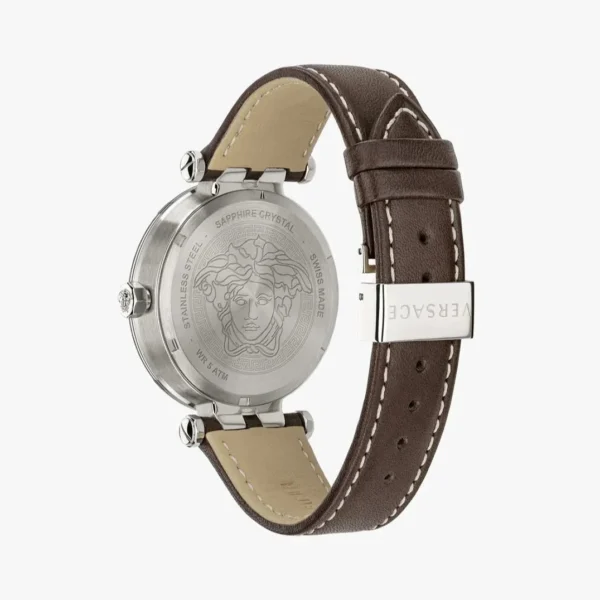 0000-02_vez300121_3_48df484f1eb746b79d381b9a118713ad_master Versace Greca Sport Analog Blue Dial Brown Leather Strap Watch For Men - VEZ300121
