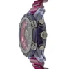 Versace Icon Active Chronograph Black Dial Purple Rubber Strap Watch For Men - VEZ701423