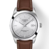 0_7dc62340-73d4-4545-bede-7fffca9c49fe Tissot Gentleman Powermatic 80 Silicium Silver Dial Brown Leather Strap Watch For Men - T127.407.16.031.00