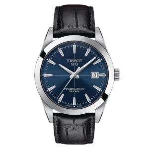 0_9890e018-02ab-4d6e-954b-6fa1aa4738a5 Tissot Gentleman Powermatic 80 Silicium Blue Dial Black Leather Strap Watch For Men - T127.407.16.041.01