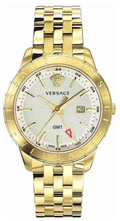 1-16_bbd0cbe8-27fd-463d-ab03-83dbd56d42bb Versace Univers Quartz White Dial Gold Steel Strap Watch for Men - VEBK00518