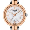 Tissot T Lady Flamingo Mother of Pearl White Dial Two Tone Steel Strap Watch For Women - T094.210.22.111.00