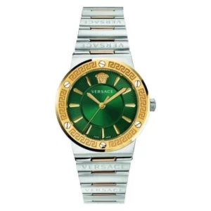 1-31_73945260-0f7b-4d59-a8f9-f046d30bd84c Versace Greca Green Dial Silver Steel Strap Watch for Women - VEVH00720