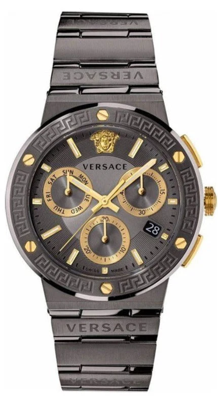 1-49_dbd75ab6-632d-405a-aab9-cf8a8a05bfd4 Versace Greca Icon Chronograph Black Dial Black Steel Strap Watch For Men - VEZ900521