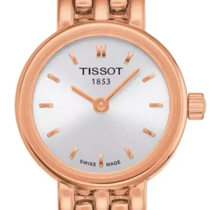 Tissot T Lady Lovely Silver Dial Rose Gold Steel Strap Watch For Women - T058.009.33.031.01