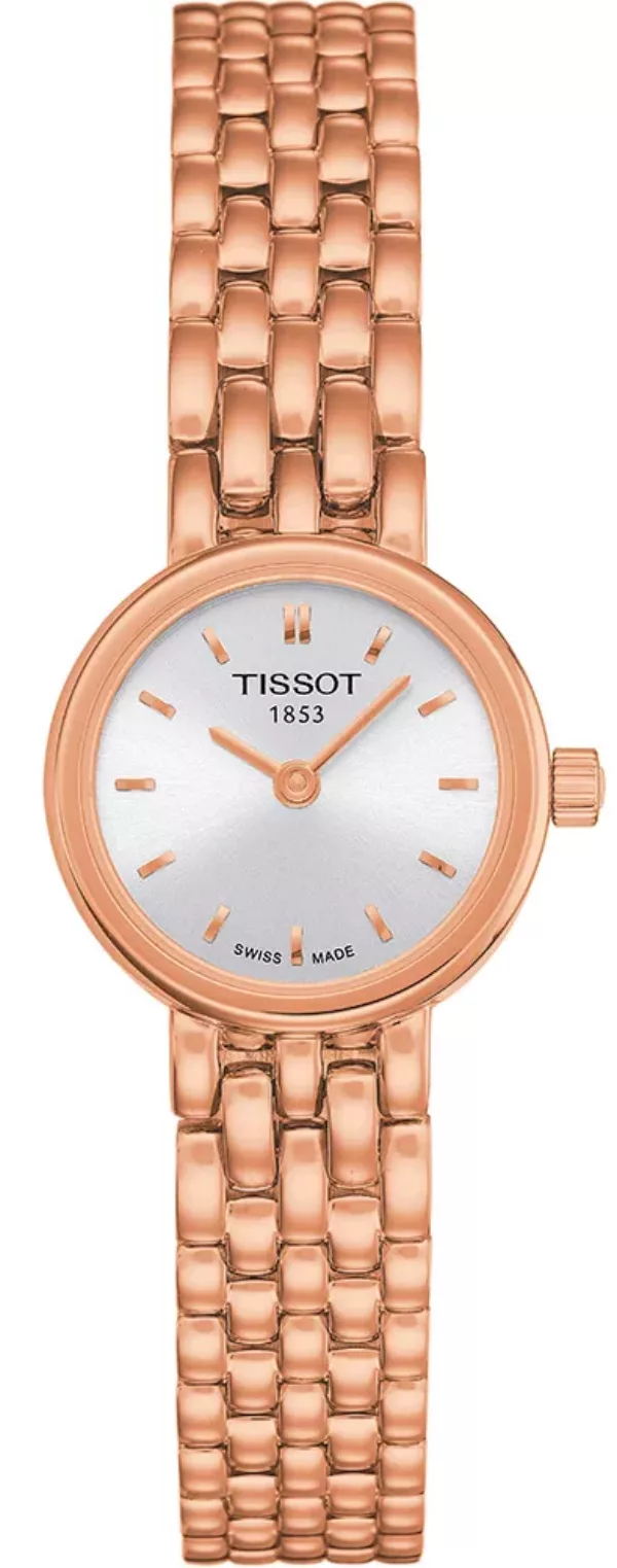 1-600x0-c-default Tissot T Lady Lovely Silver Dial Rose Gold Steel Strap Watch For Women - T058.009.33.031.01